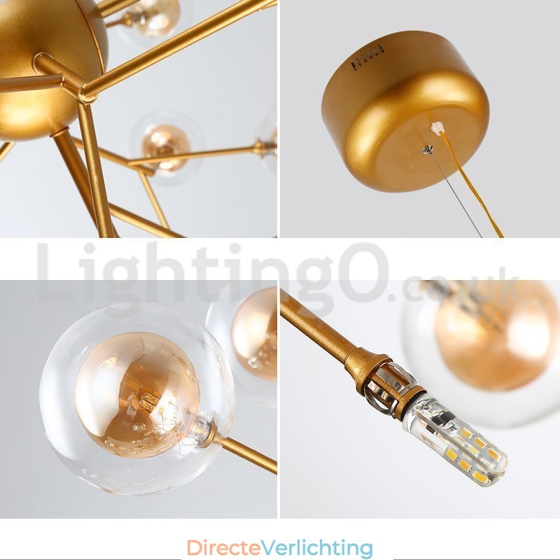 Nordic Postmodern Molecular Bubble Kroonluchter Glazen Kroonluchter