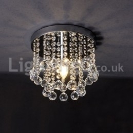 Moderne ronde kristallen kroonluchter veranda plafondlamp