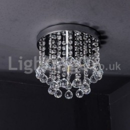 Moderne ronde kristallen kroonluchter veranda plafondlamp