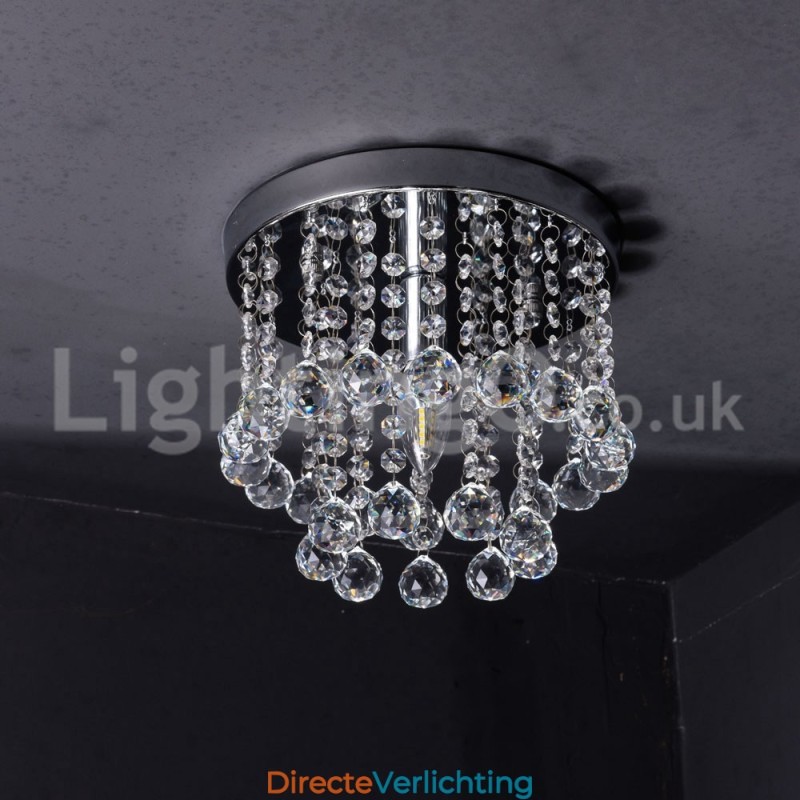 Moderne ronde kristallen kroonluchter veranda plafondlamp