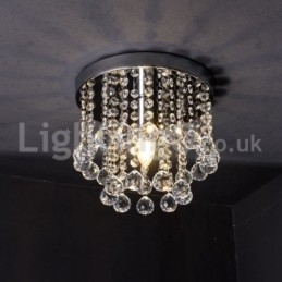 Moderne ronde kristallen kroonluchter veranda plafondlamp
