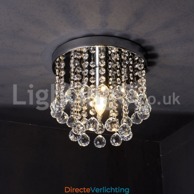 Moderne ronde kristallen kroonluchter veranda plafondlamp