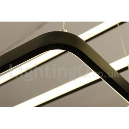 Dimbare hanglamp met afstandsbediening, modern design, drie rechthoeken