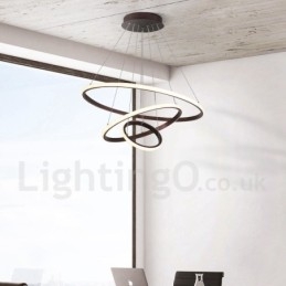 Dimbare Buiten de Cirkels Hanglamp met Afstandsbediening Moderne Design Ringen
