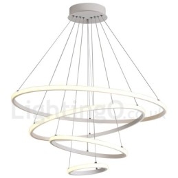 Dimbare Buiten de Cirkels Hanglamp met Afstandsbediening Moderne Design Ringen