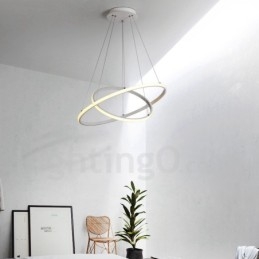 Dimbare Buiten de Cirkels Hanglamp met Afstandsbediening Moderne Design Ringen