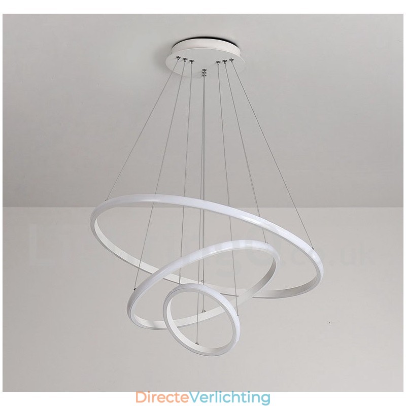Dimbare Buiten de Cirkels Hanglamp met Afstandsbediening Moderne Design Ringen