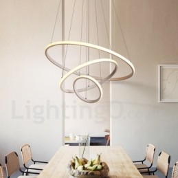 Dimbare Buiten de Cirkels Hanglamp met Afstandsbediening Moderne Design Ringen
