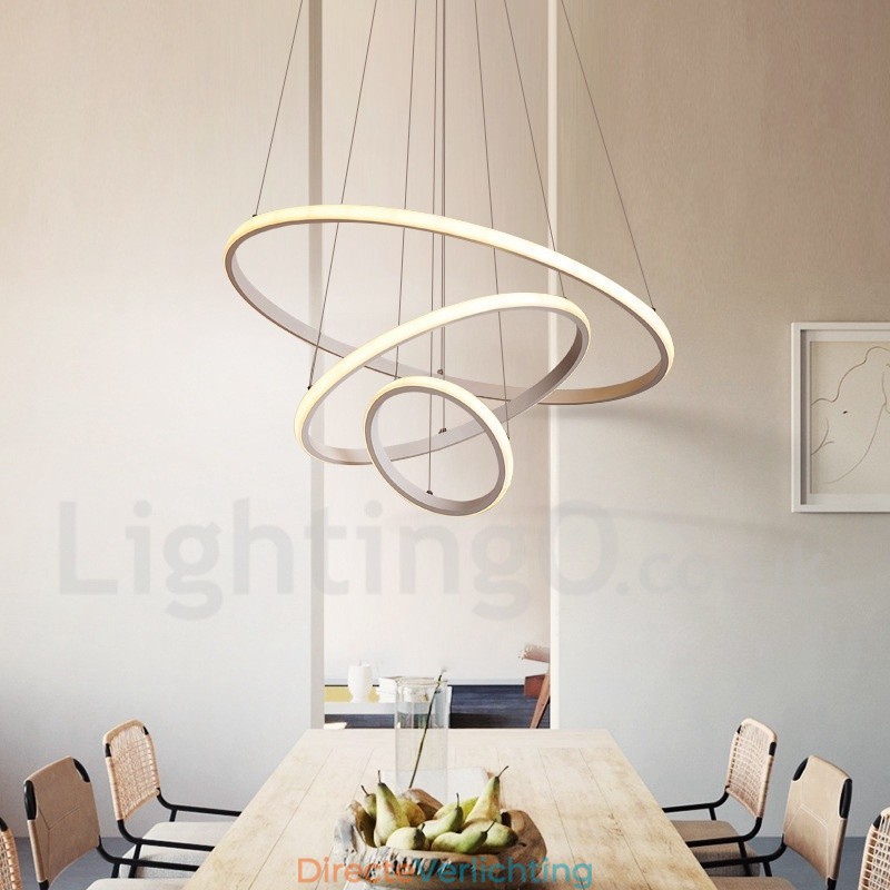 Dimbare Buiten de Cirkels Hanglamp met Afstandsbediening Moderne Design Ringen