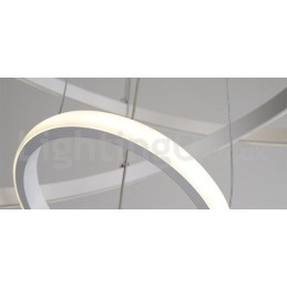 Dimbare Buiten de Cirkels Hanglamp met Afstandsbediening Moderne Design Ringen