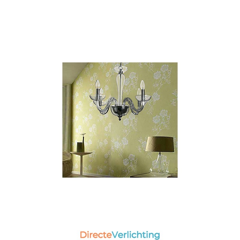 4-lichts kristallen hanglamp in kaarslamp