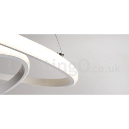 Dimbare Buiten de Cirkels Hanglamp met Afstandsbediening Moderne Design Ringen