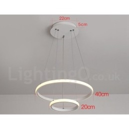 Dimbare Buiten de Cirkels Hanglamp met Afstandsbediening Moderne Design Ringen