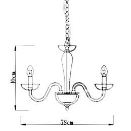 4-lichts kristallen hanglamp in kaarslamp