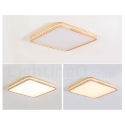 Ultradunne ronde vierkante rechthoekige houten plafondlamp, massief houten acryl kap, plafondlamp in Scandinavische stijl