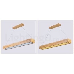 Moderne lange hanglamp van hout