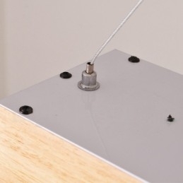 Moderne lange hanglamp van hout