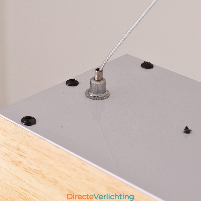 Moderne lange hanglamp van hout
