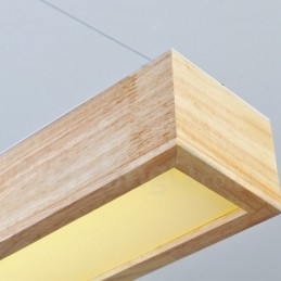Moderne lange hanglamp van hout