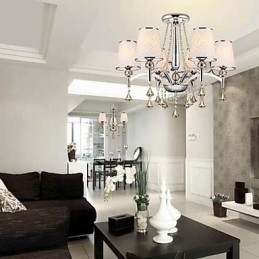 Moderne eigentijdse kristallen chromen metalen kroonluchter