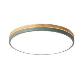 Dimbare ultradunne ronde plafondlamp van hout met meerdere kleuren en acryl kap Plafondlamp in Scandinavische stijl
