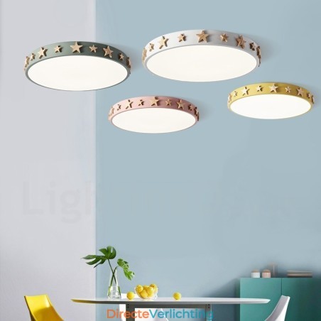 Dimbare ultradunne, veelkleurige, ronde plafondlamp van hout met acrylkap Plafondlamp in Scandinavische stijl Dimbare ultradunne, veelkleurige, ronde plafondlamp van hout met acrylkap Plafondlamp in Scandinavische stijl