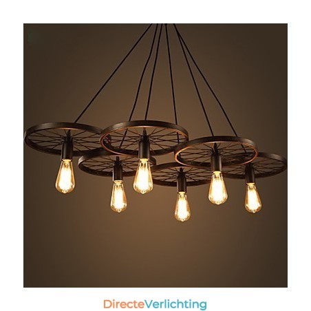 Verlichting Industriële Loft Stijl Smeedijzeren Kroonluchter Café Wiel Kroonluchter Verlichting Industriële Loft Stijl Smeedijzeren Kroonluchter Café Wiel Kroonluchter