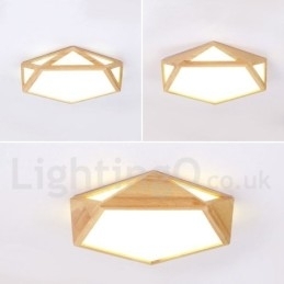 Dimbare Multi Styles Houten Plafondlamp met Acryl Kap Plafondlamp Scandinavische Stijl