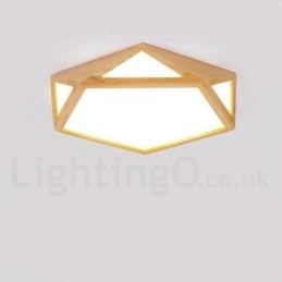 Dimbare Multi Styles Houten Plafondlamp met Acryl Kap Plafondlamp Scandinavische Stijl
