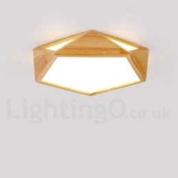 Dimbare Multi Styles Houten Plafondlamp met Acryl Kap Plafondlamp Scandinavische Stijl