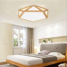 Dimbare Multi Styles Houten Plafondlamp met Acryl Kap Plafondlamp Scandinavische Stijl