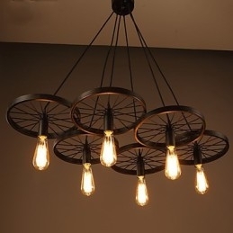 Verlichting Industriële Loft Stijl Smeedijzeren Kroonluchter Café Wiel Kroonluchter