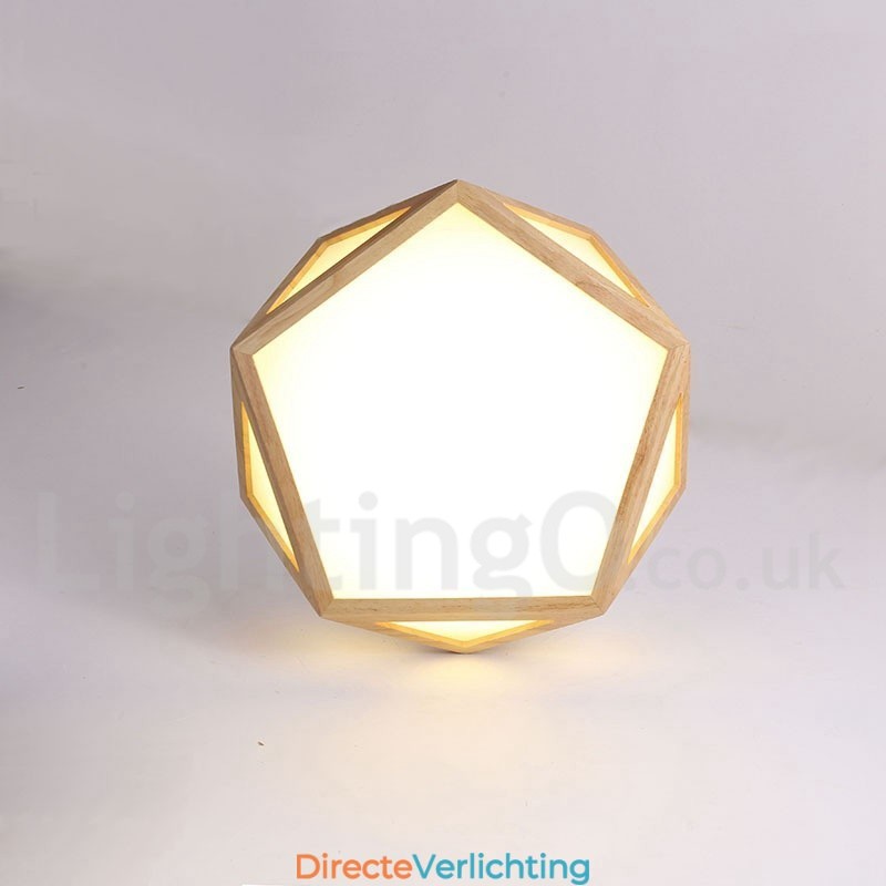 Dimbare Multi Styles Houten Plafondlamp met Acryl Kap Plafondlamp Scandinavische Stijl