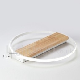 Dimbare witte ronde houten plafondlamp Ultradunne plafondlamp Kan ook als wandlamp worden gebruikt