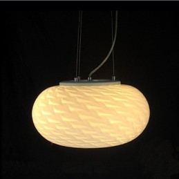 Moderne minimalistische gesneden melkwitte kroonluchterlamp