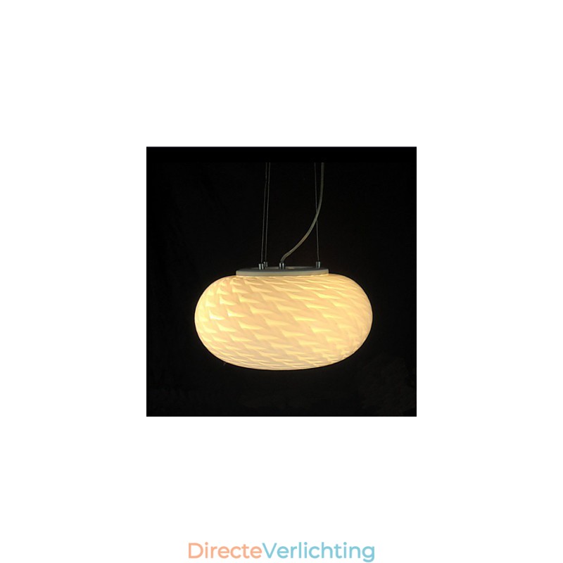 Moderne minimalistische gesneden melkwitte kroonluchterlamp