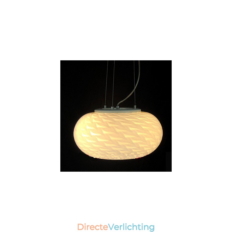Moderne minimalistische gesneden melkwitte kroonluchterlamp