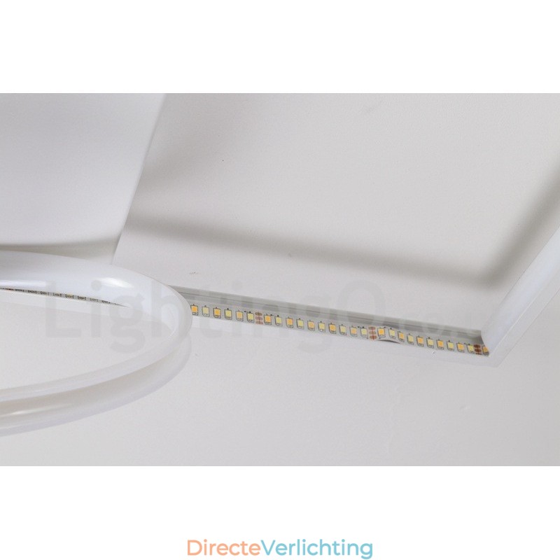 Dimbare witte vierkante houten plafondlamp Ultradunne plafondlamp Kan ook als wandlamp worden gebruikt