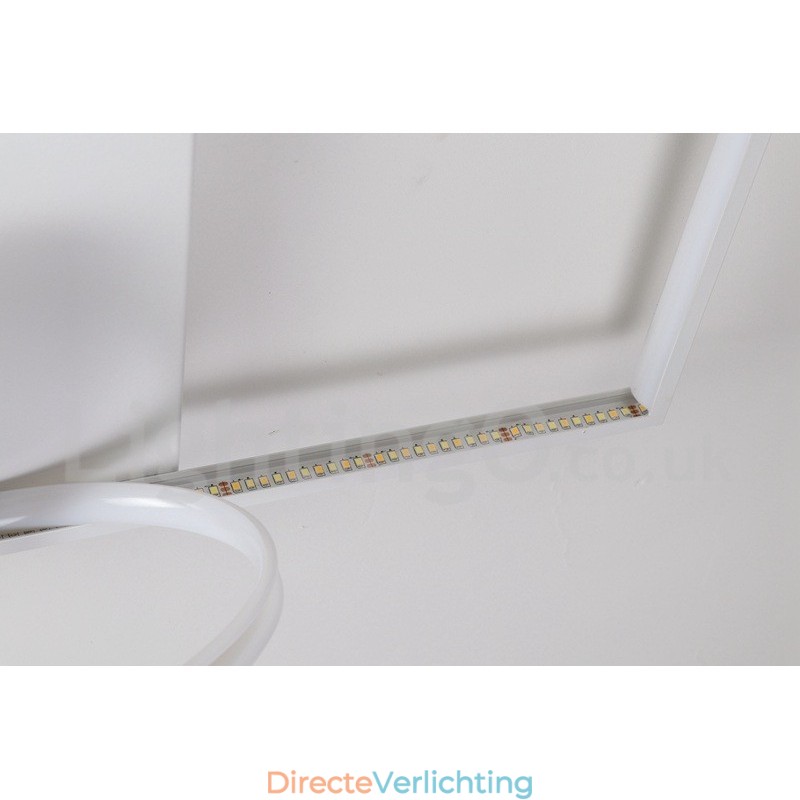 Dimbare witte vierkante houten plafondlamp Ultradunne plafondlamp Kan ook als wandlamp worden gebruikt