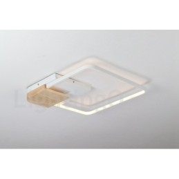 Dimbare witte vierkante houten plafondlamp Ultradunne plafondlamp Kan ook als wandlamp worden gebruikt