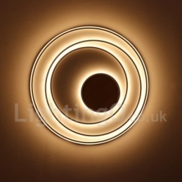 Dimbare witte ringen houten plafondlamp Ultradunne plafondlamp Kan ook als wandlamp worden gebruikt