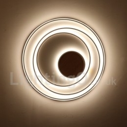 Dimbare witte ringen houten plafondlamp Ultradunne plafondlamp Kan ook als wandlamp worden gebruikt