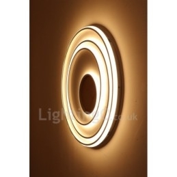 Dimbare witte ringen houten plafondlamp Ultradunne plafondlamp Kan ook als wandlamp worden gebruikt