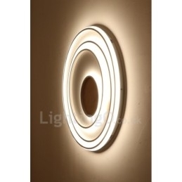 Dimbare witte ringen houten plafondlamp Ultradunne plafondlamp Kan ook als wandlamp worden gebruikt
