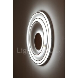 Dimbare witte ringen houten plafondlamp Ultradunne plafondlamp Kan ook als wandlamp worden gebruikt