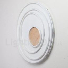 Dimbare witte ringen houten plafondlamp Ultradunne plafondlamp Kan ook als wandlamp worden gebruikt