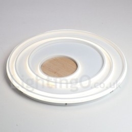 Dimbare witte ringen houten plafondlamp Ultradunne plafondlamp Kan ook als wandlamp worden gebruikt