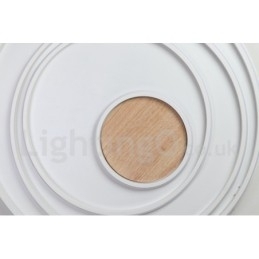 Dimbare witte ringen houten plafondlamp Ultradunne plafondlamp Kan ook als wandlamp worden gebruikt