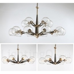 Retro Vintage Magic Bean Rustieke Kroonluchter met Multi Kleuren Glazen Kapjes