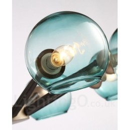 Retro Vintage Magic Bean Rustieke Kroonluchter met Multi Kleuren Glazen Kapjes